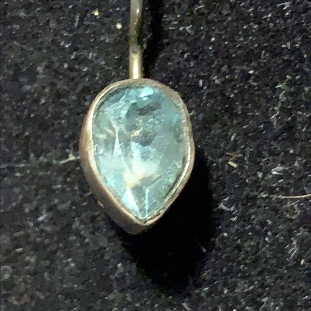 Antique/vintage aquamarine set in sterling silver - Picture 11 of 13